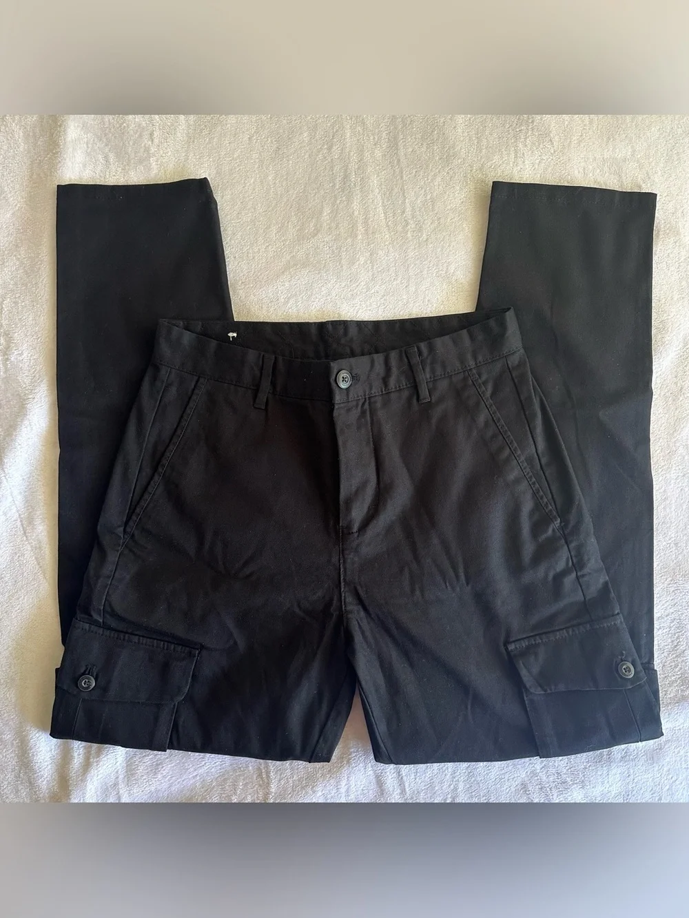 Zara Men Black Cargo Pants